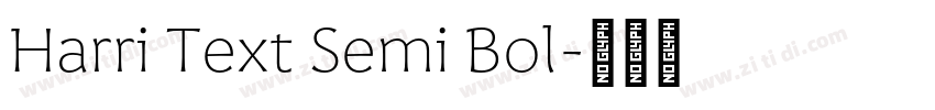 Harri Text Semi Bol字体转换